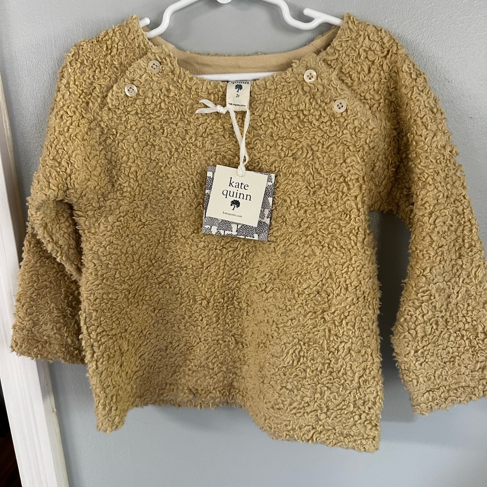 Kate Quinn Camel Sherpa Pullover